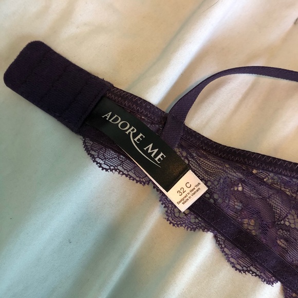 Purple Lace Bra - Picture 4 of 4